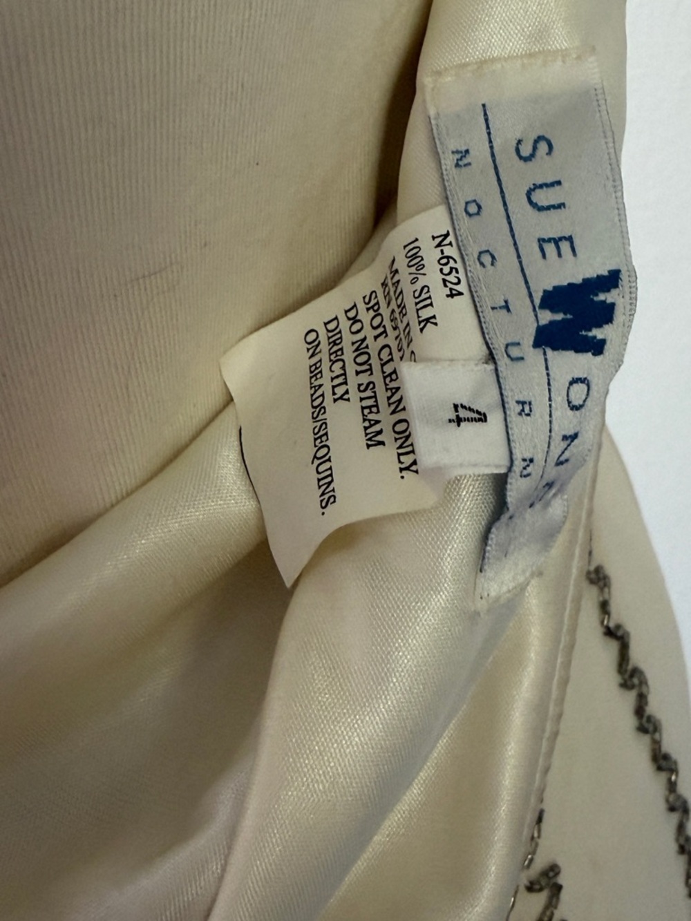 Sue Wong Ivory Halter Embellished Empire Waist Dress - Picture 12 of 12